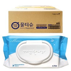 깨끗한나라 물티슈 (페퍼민트향) 캡형 70매x24팩, 24개