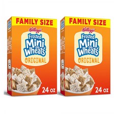 Frosted Mini Wheats 미국 켈로그 오리지널 통곡물 시리얼 680g 2팩, 1개