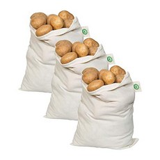 Potato Storage Bags for Pantry - Organic Cotton Po 식료품 저장실용 감자 보관 가방 - 유기농 면 감자 자루 - 세탁 가능한 감자 보관함 및, 1개, 163.29g - 오가닉스포리지