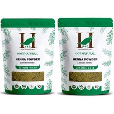 H&C 100% 천연 헤나 염색 가루 파우더 227g 2팩 / Natural Henna Powder Lawsonia Inermis, 2개