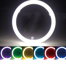 슈퍼 브라이트 헤일로 링 COB LED 엔젤 아이즈 헤드라이트 자동차 오토바이 DRL 전구 램프 60mm 70mm 80mm 90mm 100mm 110mm 120mm, 1PC Red, 1개