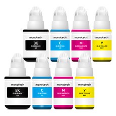 모노테크 캐논 호환 GI-90 무한 리필 잉크 세트 G5090 G6090 G6091 G7090 G7091, 2세트, 4색