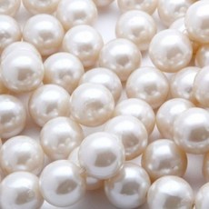 진주구슬 비즈 - 6mm/8mm/10mm/12mm/14mm/16mm/18mm/20mm, 아이보리 8mm, 1개