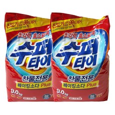 수퍼타이 리필9kg x 2개(1Box) 일반 / 드럼겸용 분말세제, 9kg, 2개