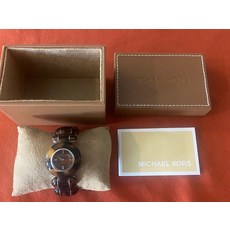 마이클코어스 Michael Kors 여성용 시계 MK4174 브라운 아크릴 스테인리스 스틸 여자 손목시계