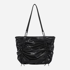 콰니 Deborah Ruched Bag Black - 콰니백