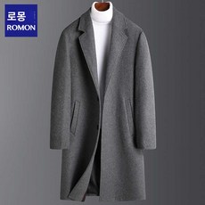 역시즌 남성 코트 하프 울코트 버건디 네이비 가을