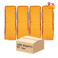 [요기푸드] 서울 체다슬라이스 치즈 1.8kg x 4개 1box