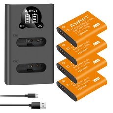  배터리호환 1300mAh LI90B 리튬 90B LI92B Li90B 및 Olympus Tough TG6 TG5 TG 트래커 SH1 SH2 SP100 IHS 터프 TG1, 4BatteryWithCharger, 1개 