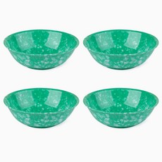 레트로 분식 그릇 포장마차 떡볶이 라면 캠핑 접시, 그린, 레트로그릇, 4개