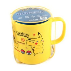 릴팡 포켓몬스터 피카츄 키요 더블컬러 핸들컵 L사이즈 300ml 옐로우, 1개
