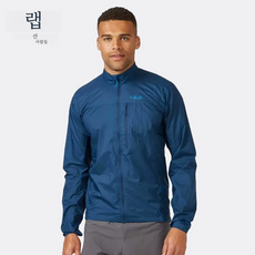 Rab 남성 야외 스탠드 칼라 윈드 방풍 발수 재킷 경량 빠른 건조 겉옷 QWS-49, 05 Twilight Blue NFB, 02 M