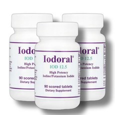 아이오도랄 아이오딘 요오드 90정 3병 Iodoral IOD Iodine, 3개