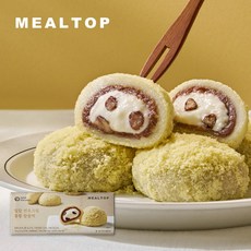[밀탑] 연유크림 통팥 찹쌀떡 360g (60g*6개입) 4팩, 1개