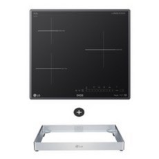LG 디오스 인덕션 빌트인 3구 전기레인지 다이아몬드 컷팅 글라스 본품 + 프리스탠딩 자재 8.5cm, BEI3GQC, 방문설치