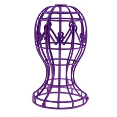 FWT 접는 헤어 피스 보관 가발 캡 홀더 스탠드 가발 디스플레이 걸이 랙, 1개, 보라색