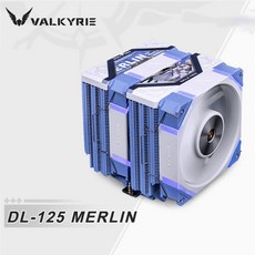 [cy] VALKYRIE DL125 CPU 쿨러 냉각 방열기 듀얼타워 공랭 CPU 쿨러 FDB팬 S-RGB램프 260W산열OK, DL125 VALKYRIE블루, 1개