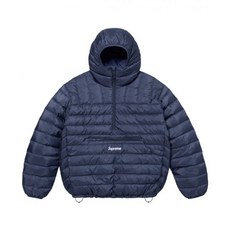 Supreme 슈프림 마이크로 다운 하프 집 후드 풀오버 네이비 24FW