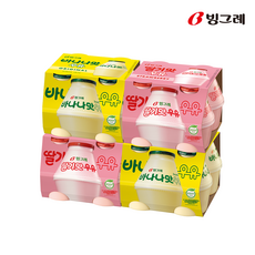빙그레 바나나맛우유 딸기맛우유 바나나라이트 240ml X 16개입, 16개