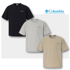 (매장정품) 콜롬비아 남성 반팔 티셔츠 우븐 스트링 포켓포인트 90-110