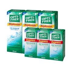 옵티프리 리플레니시 420ml 3개 + 익스프레스 120ml 3개, 420ml 3개 + 120ml 3개