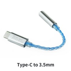 BGVP T01s USB DAC 어댑터 C타입-3.5mm 오디오 케이블 CX31993 칩 헤드폰 앰프 PCM 384kHz 안드로이드 윈도우 PC용, 3.Blue 35mm