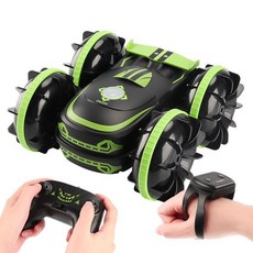 수륙양용차 Fowod 오프로드 수륙양용 RC카 고속 리모컨 레이싱카 2.4GHZ 녹색