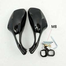 Haojue Suzuki AN125 HJ125T7811A M8 오토바이 사이드 미러 범용 전기 자전거 스쿠터 개조 액세서리, 2)E