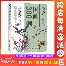 중국 회화 300례 그림 매화 기법 입문 튜토리얼 중국 회화 튜토리얼 책 복사 된 예술 그림 손으로 그린