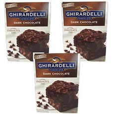 Ghirardelli Chocolate Lovers Dark Chocolate Brownie Mix - P 기라델리 초콜릿 러버즈 다크 초콜릿 브라우니 믹스 - 3팩 20온스 박, 566g, 3개