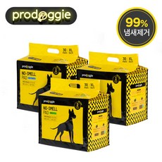 [프로도기] 99% 냄새제거 노스멜 배변패드 XL 90매 (30매 x 3팩), 향 선택:베이비파우더향 90매
