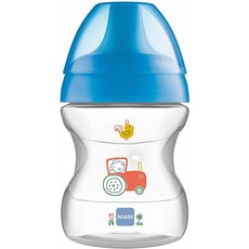 스페인직송 MAM 마시는 법을 배웁니다 - 190ml 유리 첫 번째 시도용 디자인± 또는 인체 공학 6 개월, 단일옵션, 단일옵션