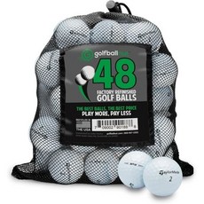 GolfBall Nut 골프공 재활용 로스트볼 테일러메이드 TP5 민트 5A 화이트 2448 메쉬백 포함, TP52020 48 balls, White