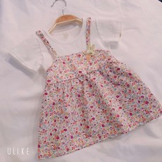 유니콘아동복 여아 반팔 원피스(6개월~4세) 여름 플라워 유아 원피스