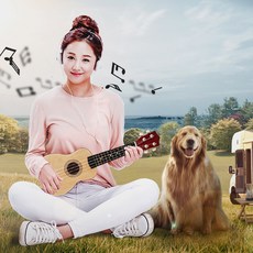 블루엔젤 취미용 소프라노 우쿨렐레 고급가방 및 사은품 증정, 내츄럴, 블루엔젤 우쿨렐레