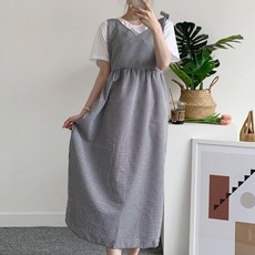 애플깅엄체크오버롤