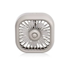 차량용 송풍구 에어컨 거치식 USB 선풍기 에어 쿨링팬 LED 써큘레이터, 아이보리