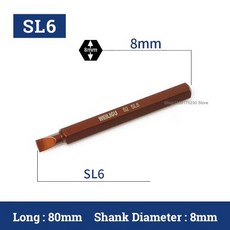 S2 스틸 임팩트 듀티 스크류 드라이버 비트 8mm 육각 섕크 80mm 긴 PH1 PH4 SL5 SL10 H3 H10 T20 T55 전기 핸드 드릴 1, 06 06 SL 6mm