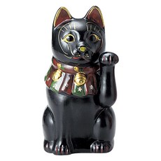 [19.5cm 290g] 고색 다이쇼 고양이 작은 (검정) [마네코 고양이] 요정 여관