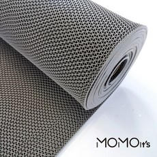 모모이츠 미끄럼 방지 고무 발판 업소용 출입구 발 매트 비규격 재단, B.격자 x 그레이, 1개, B.격자 x 그레이
