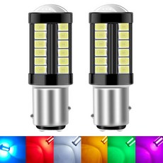 방향 지시등용 1157 전구 5730 33smd S25 P21W BA15S LED BAY15D T20 7440 W21W 12V 24V 2 개, 06 파란, 03 7443 W21/5W T20, 1개