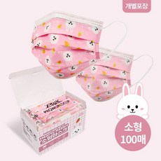 프로월드컵 프로월드컵키즈 허티래빗 소형마스크(100매_개별포장) 멜트블로운