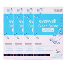 아이스웰 1회용 콘텍트렌즈 식염수 히알루론산함유 7mlx5개입, 35ml, 4개