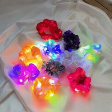 야광 페스티벌 led 곱창 헤어 머리끈