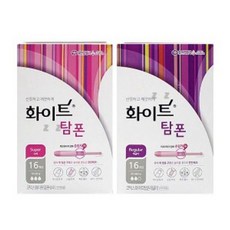 화이트 탐폰 생리대 16P 스틱형, 16개, 16개입