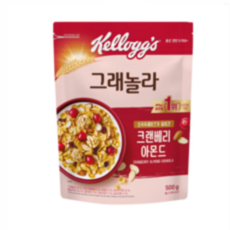 켈로그 크랜베리 아몬드 그래놀라 시리얼, 500g, 3개