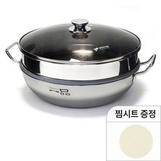 키친아트 일품 2단 찜냄비 + 실리콘 찜시트 사은품 증정, 일품 2단 36cm+찜시트 36cm