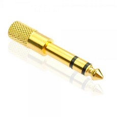 티테크 3.5mm ST(F) to 5.5스테레오(M) 골드메탈 젠더/T-STG-3.5F-5.5M/3.5mm 스테레오 케이블을 연결하여 5.5mm 스테레오 단자로 변환사용, 1개