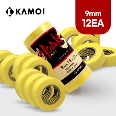 KAMOI KABUKI 일제 내열 라인 테이프 1롤 카모이 와시테이프 까모이라인 마스킹 테이프, 12개
