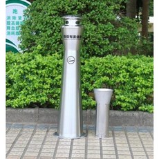 재떨이 휴지통 쓰레기통 업소용 야외 맞춤 제작 고급 야외흡연실 폐연주 스테인리스 스틸, 01 GPX129h